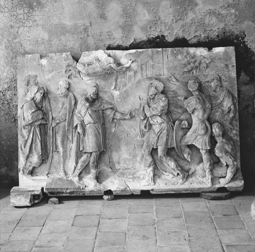 bas-relief : scènes de la vie de saint Pierre et saint Paul, pierre, 1543