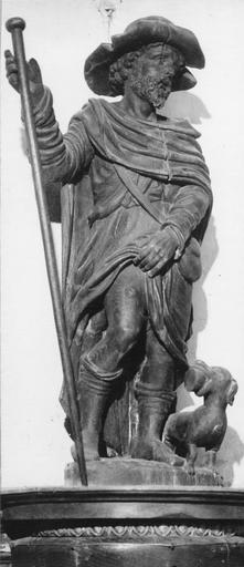 statue : saint Roch, bois