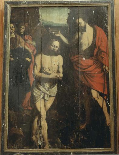 tableau : Le Baptême du Christ, panneau peint sur bois