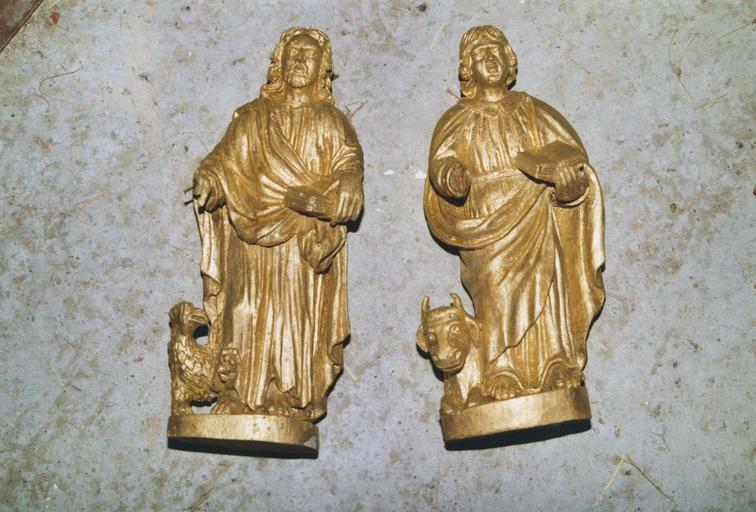 2 statuettes : saint Luc et saint Jean