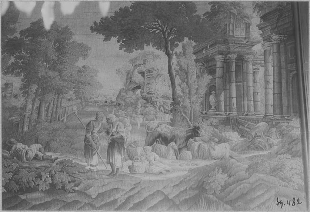 Pièce murale : scène champêtre