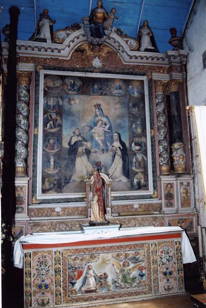 Tableau d'autel : la Remise du rosaire à saint Dominique et sainte Catherine de Sienne