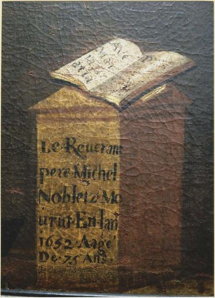 tableau et son cadre (ex-voto n° 1) : Apparition de la Vierge à Michel Le Nobletz, détail - © Ministère de la Culture (France), Médiathèque du patrimoine et de la photographie (objets mobiliers), tous droits réservés