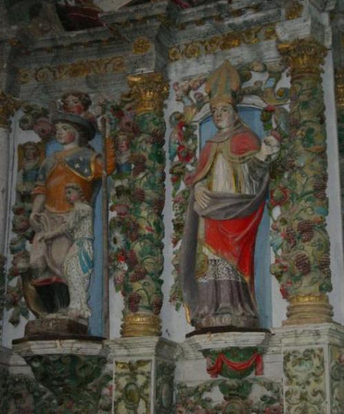 éléments sculptés, détail du retable