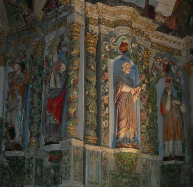 éléments sculptés, détail du retable