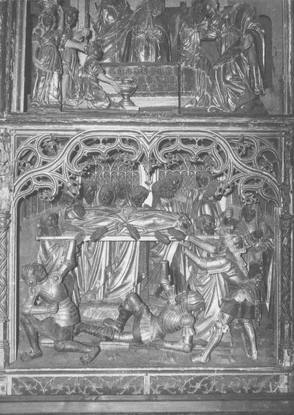 retable : scènes de la vie de la Vierge, détail - © Ministère de la Culture (France), Médiathèque du patrimoine et de la photographie (objets mobiliers), tous droits réservés