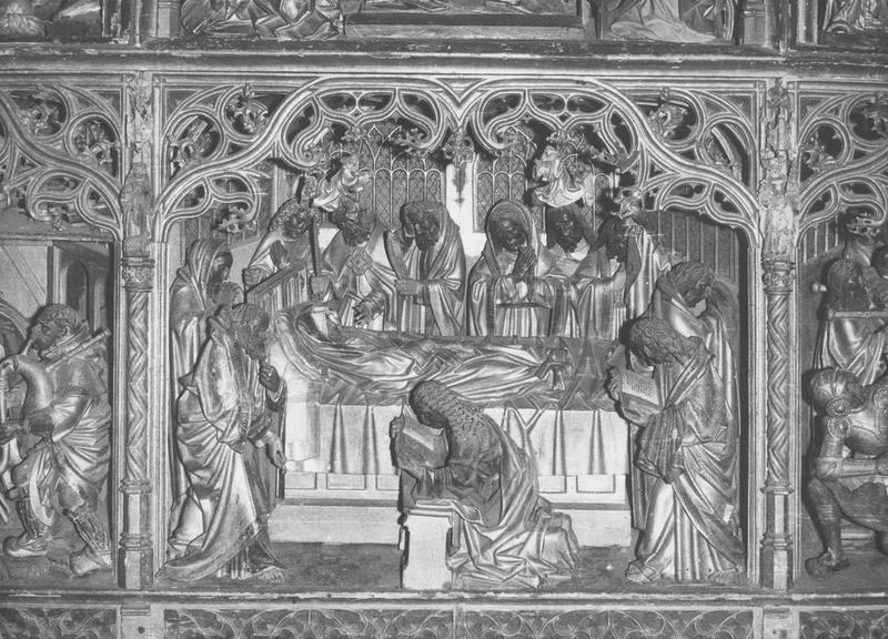 Retable : scènes de la vie de la Vierge, détail