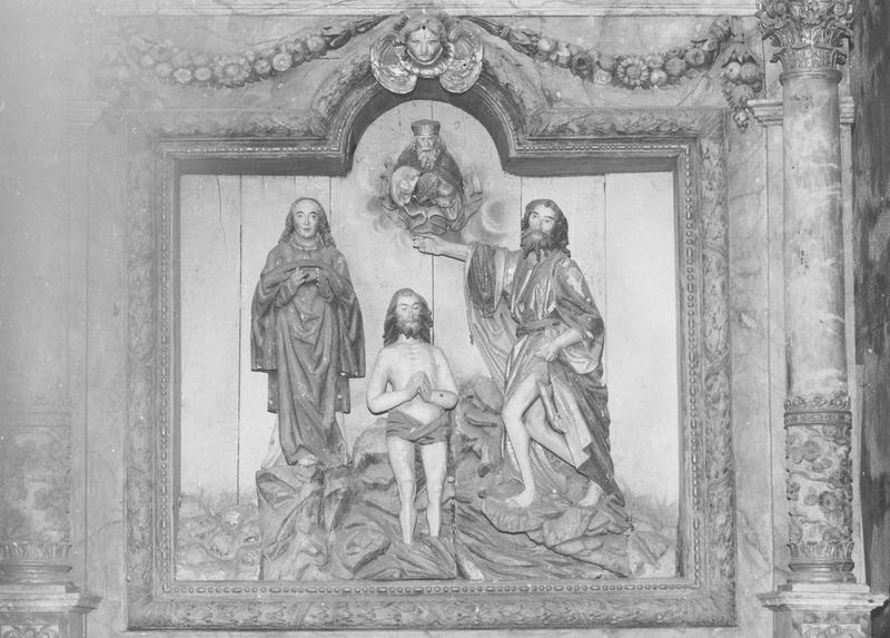 retable du  Baptême du Christ, vue partielle