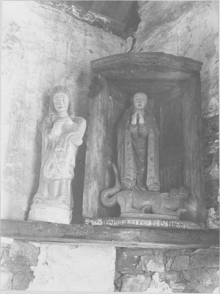 statues : sainte Marguerite, Vierge à l'enfant dite Notre-Dame de Bonne Nouvelle, vue générale - © Ministère de la Culture (France), Médiathèque du patrimoine et de la photographie (objets mobiliers), tous droits réservés
