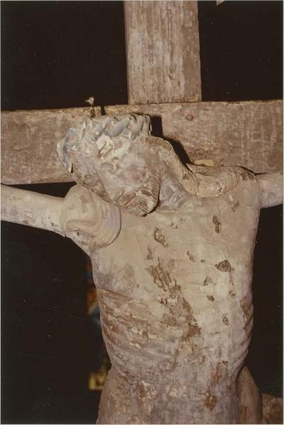 poutre de gloire, détail du Christ - © Ministère de la Culture (France), Médiathèque du patrimoine et de la photographie (objets mobiliers), tous droits réservés