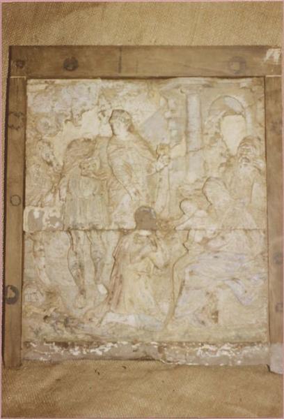 haut-relief : adoration des mages, vue générale