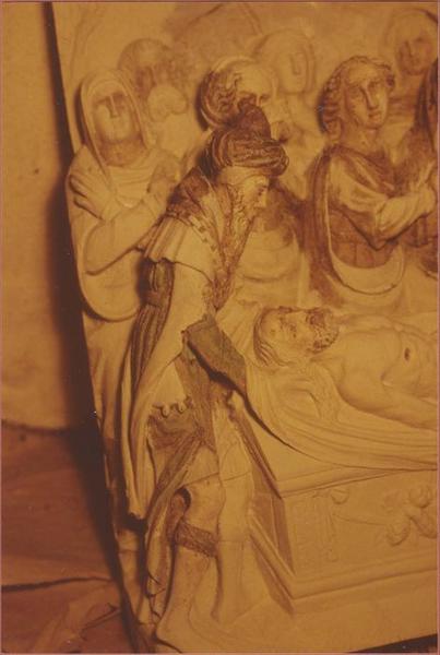 haut-relief : mise au tombeau (la), détail