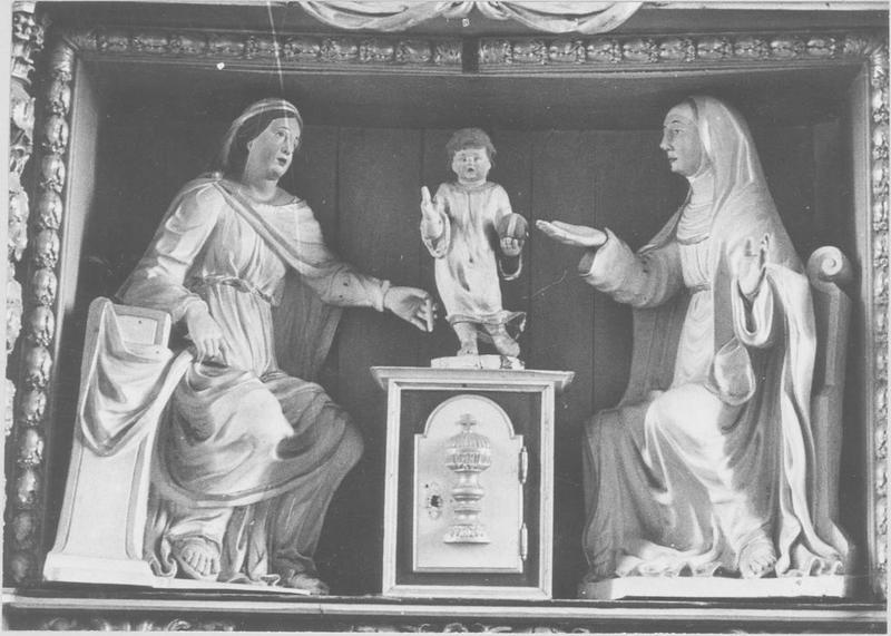 groupe sculpté : La Vierge, sainte Anne et l'enfant Jésus, vue générale