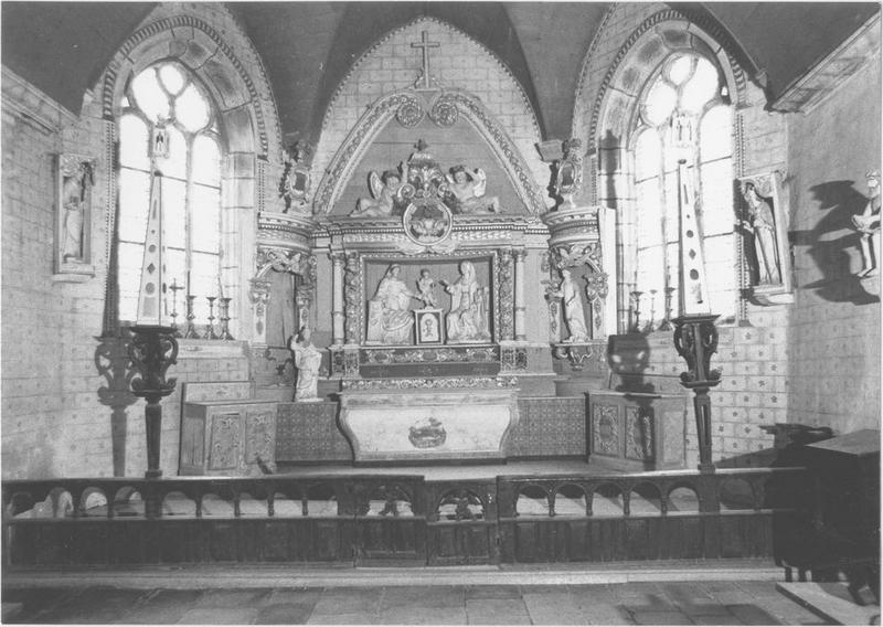 autel, retable, statues, haut-relief (maître-autel), table de communion, vue générale - © Ministère de la Culture (France), Médiathèque du patrimoine et de la photographie (objets mobiliers), tous droits réservés