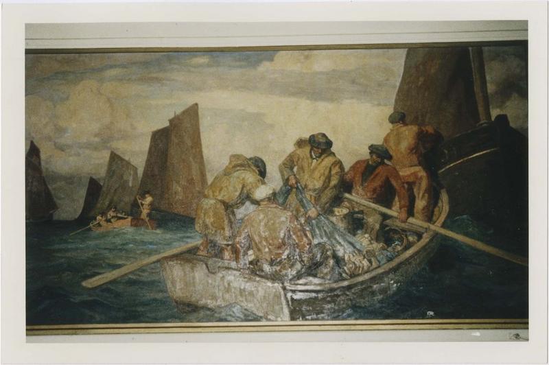 tableau : pleine mer pêche à la sardine, vue générale