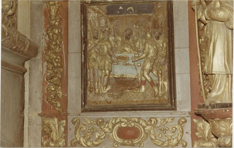 retable de la Visitation, détail d'un bas-relief