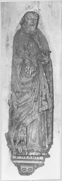 statue : saint Herbot, vue générale - © Ministère de la Culture (France), Médiathèque du patrimoine et de la photographie (objets mobiliers), tous droits réservés
