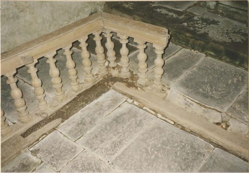 clôture de choeur (balustrade de communion), vue détail