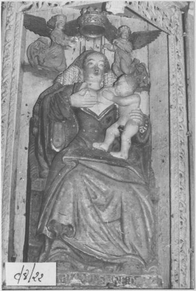 statue (grandeur nature) : Vierge à l'enfant dite Notre-Dame de Tréguron, vue générale