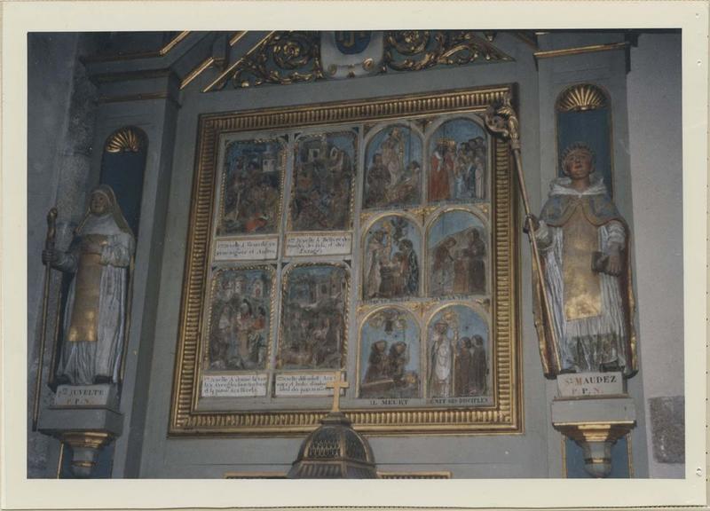 bas-relief : scènes de la vie de saint Maudez et de sainte Juvette, vue générale - © Ministère de la Culture (France), Médiathèque du patrimoine et de la photographie (objets mobiliers), tous droits réservés