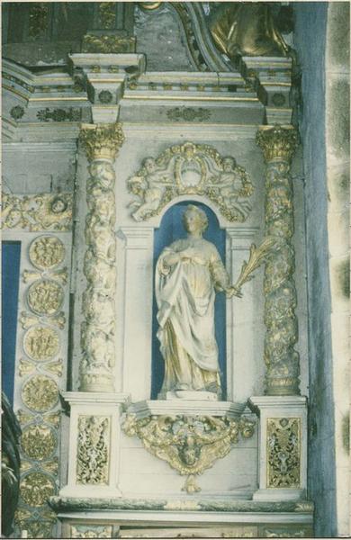 statue du retable du Rosaire : sainte Perpétue, vue générale