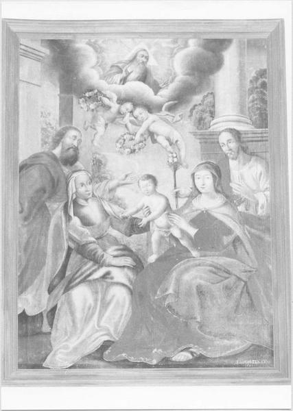 tableau : La sainte Parenté, vue générale - © Ministère de la Culture (France), Médiathèque du patrimoine et de la photographie (objets mobiliers), tous droits réservés