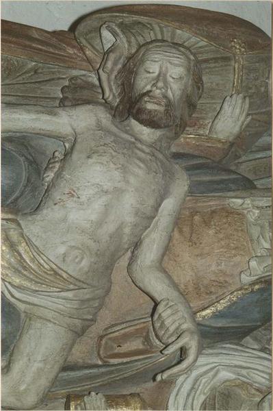 groupe sculpté : Descente de Croix, détail - © Ministère de la Culture (France), Médiathèque du patrimoine et de la photographie (objets mobiliers), tous droits réservés