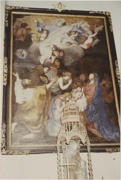 tableau, cadre : La Nativité, vue générale