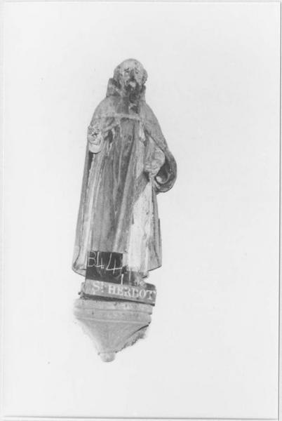 statue : saint Herbot, vue générale - © Ministère de la Culture (France), Médiathèque du patrimoine et de la photographie (objets mobiliers), tous droits réservés
