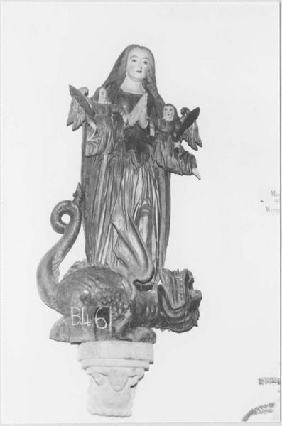 statue : sainte Marguerite, vue générale - © Ministère de la Culture (France), Médiathèque du patrimoine et de la photographie (objets mobiliers), tous droits réservés
