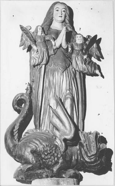 statue : sainte Marguerite, vue générale - © Ministère de la Culture (France), Médiathèque du patrimoine et de la photographie (objets mobiliers), tous droits réservés