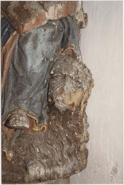 statue : saint Marc, détail