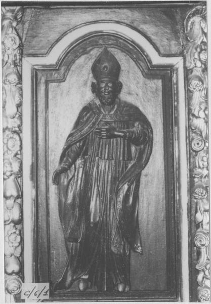 chaire à prêcher, détail d'un des panneaux sculptés