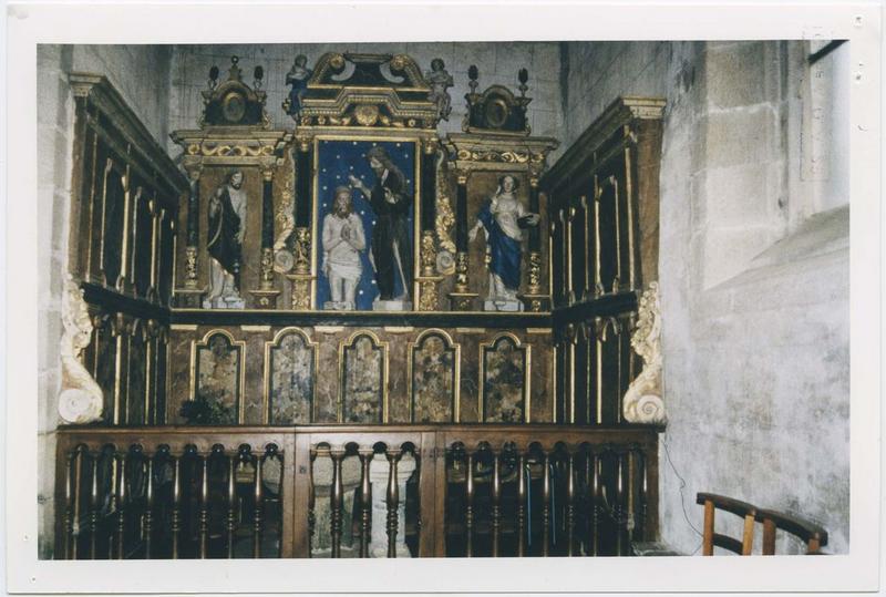 autel, retable (maître-autel), détail : Dormition (la)