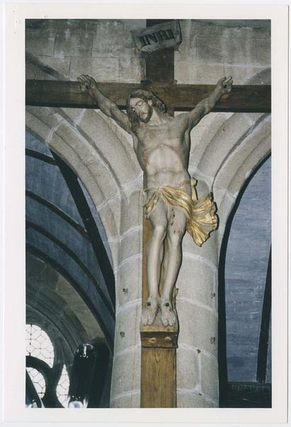 groupe sculpté : La Crucifixion, vue générale du Christ en croix