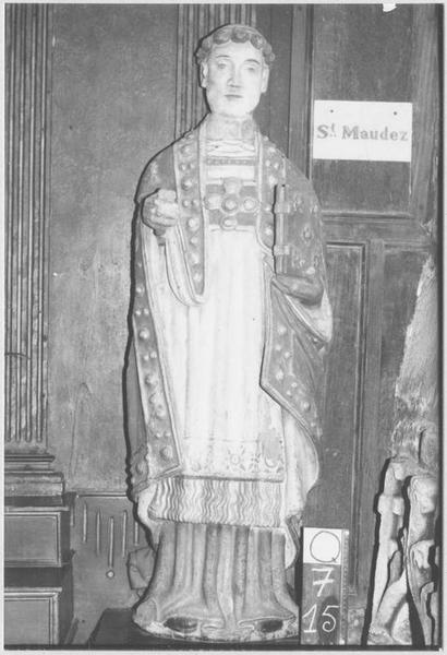statue : saint Maudet, vue générale - © Ministère de la Culture (France), Médiathèque du patrimoine et de la photographie (objets mobiliers), tous droits réservés