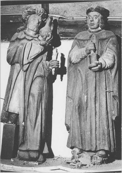 statue : saint Côme, saint Damien, vue générale