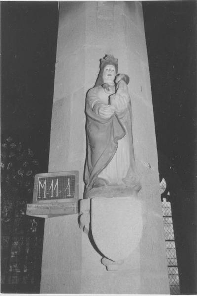 statuette : Vierge à l'enfant, vue générale