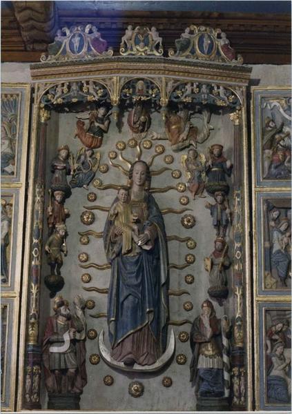 retable de la Vierge à l'enfant, vue partielle