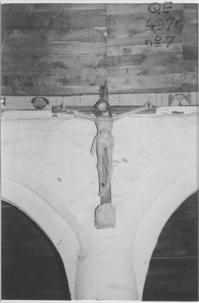 statue dite du Christ Jaune : Christ en croix, vue générale - © Ministère de la Culture (France), Médiathèque du patrimoine et de la photographie (objets mobiliers), tous droits réservés