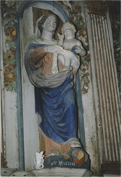 statue du maître-autel : Vierge à l'enfant, vue générale