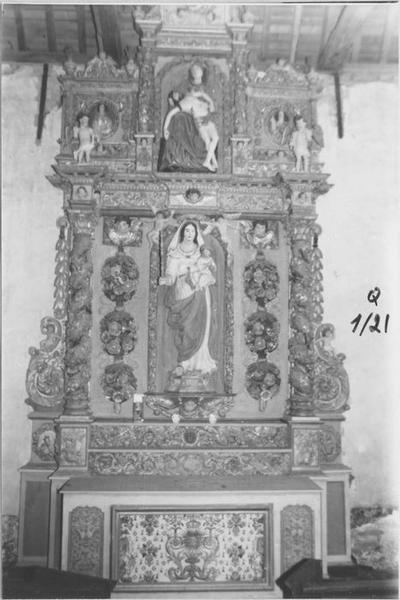 retable de l'autel de la Vierge, vue générale