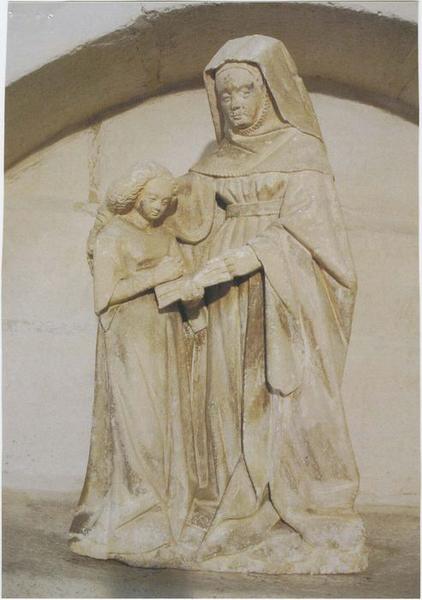 groupe sculpté : L'Education de la Vierge, vue générale - © Ministère de la Culture (France), Médiathèque du patrimoine et de la photographie (objets mobiliers), tous droits réservés