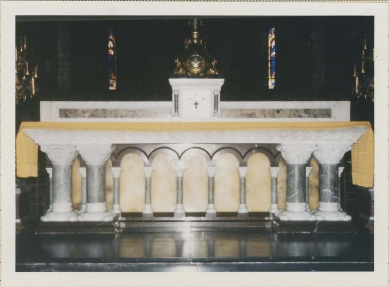 autel, gradin, tabernacle (maître-autel), vue générale