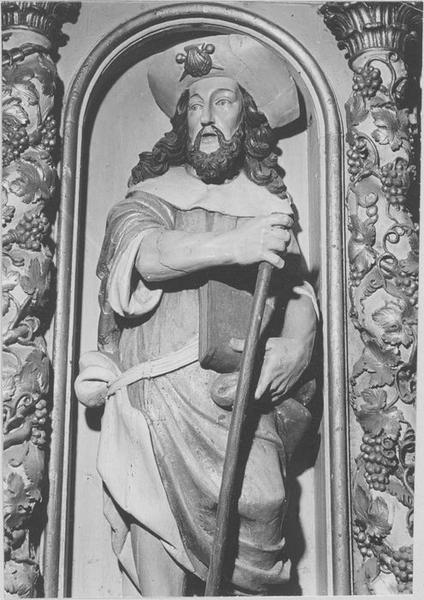 statue : saint Jacques, vue générale