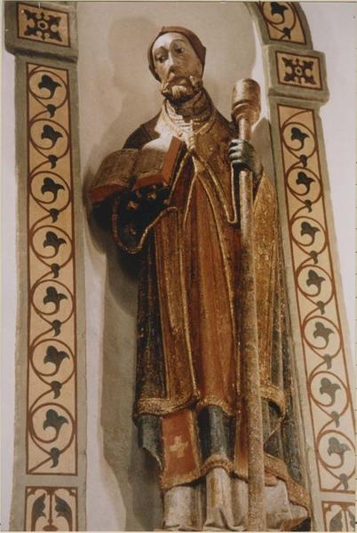 statue : saint Colomban, vue générale - © Ministère de la Culture (France), Médiathèque du patrimoine et de la photographie (objets mobiliers), tous droits réservés