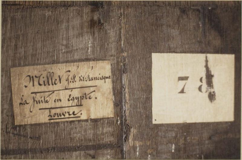 tableau : La Fuite en Egypte, détail du revers - © Ministère de la Culture (France), Médiathèque du patrimoine et de la photographie (objets mobiliers), tous droits réservés