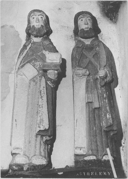 statues : saint Jean-Baptiste, saint Barthélémy, vue générale - © Ministère de la Culture (France), Médiathèque du patrimoine et de la photographie (objets mobiliers), tous droits réservés