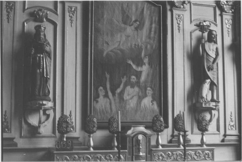 retable secondaire des âmes du Purgatoire et de saint Sébastien, vue générale