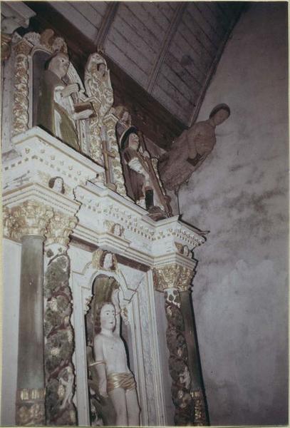 retable secondaire de saint Sébastien, vue partielle